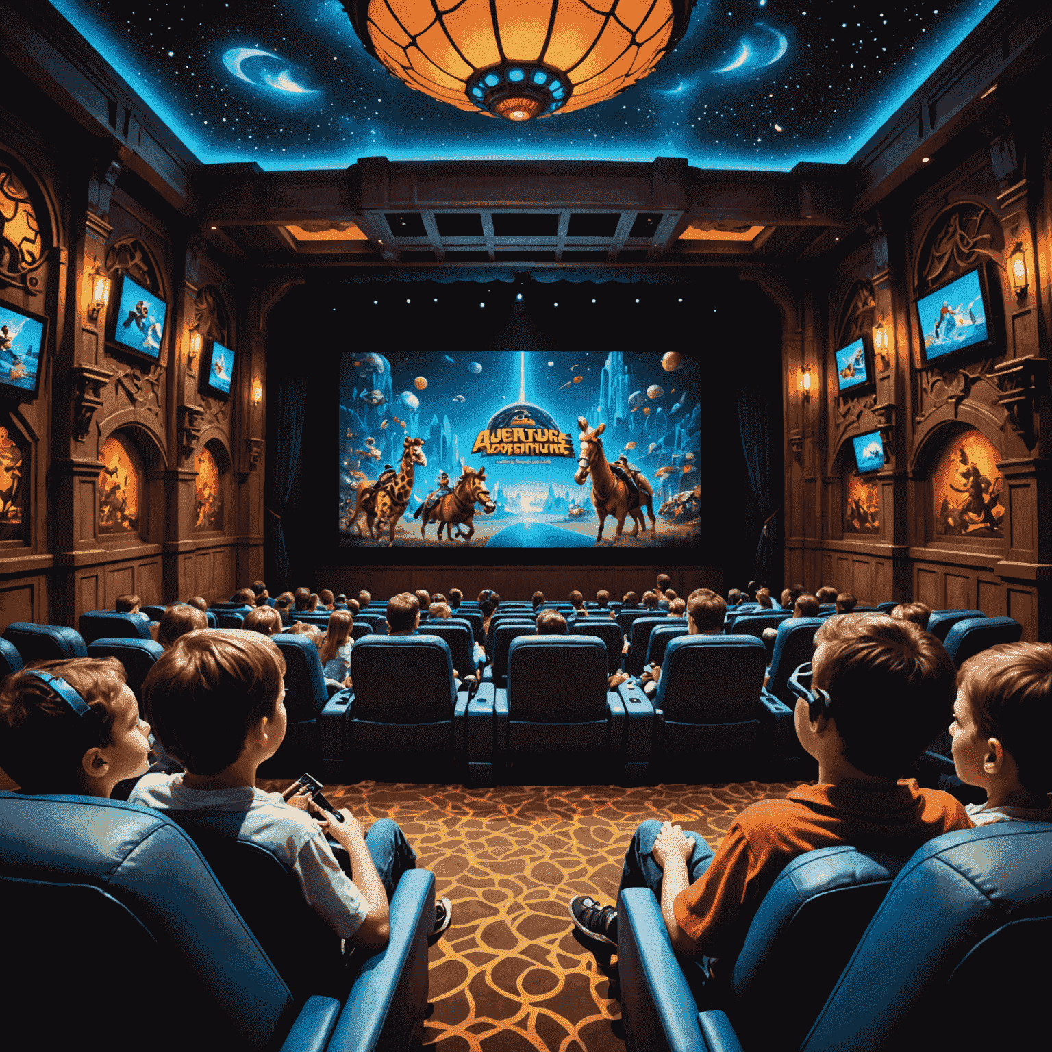 A family-friendly 4D cinema experience with moving seats and special effects at IMG Worlds of Adventure